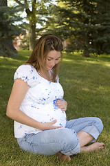 Image showing Happy pregnant woman