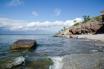 Image showing Cliffs by the coastline