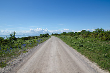 Image showing Gravel road along the coast