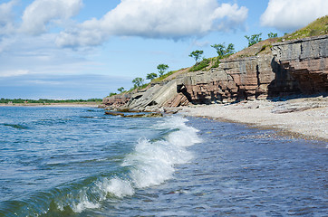 Image showing Cliffs has fallen down by the coast