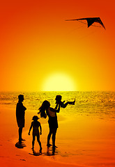 Image showing Family and a kite