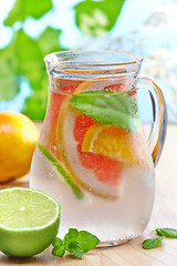 Image showing cold citrus fruit drink