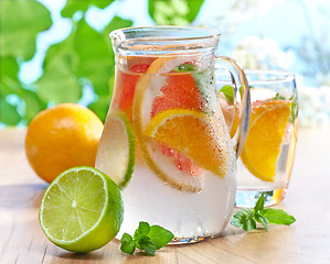 Image showing cold citrus fruit drink