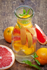 Image showing cold citrus fruit drink