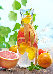 Image showing cold citrus fruit drink