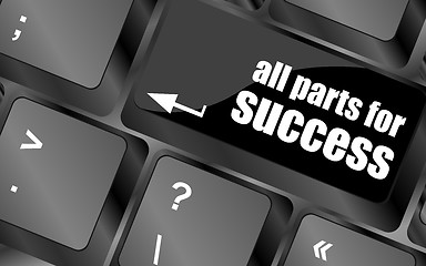 Image showing all parts for success button on computer keyboard key