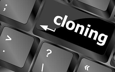 Image showing cloning keyboard button on computer pc