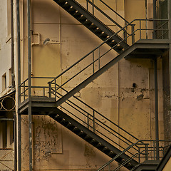 Image showing Fire escape stairs