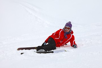 Image showing Skier Fallen