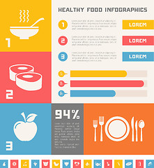 Image showing Healthy Food Infographic Template.