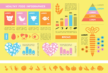 Image showing Healthy Food Infographic Template.