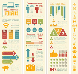 Image showing Social Media Infographic Template.