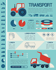 Image showing Transportation Infographic Template.