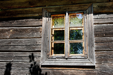 Image showing Window of old wooden house