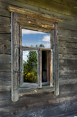 Image showing Window of old wooden house