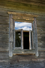 Image showing Window of old wooden house