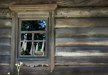 Image showing Window of old wooden house