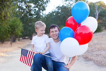 Image showing family celebrating 4th of July