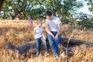 Image showing family celebrating 4th of July