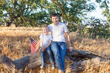 Image showing family celebrating 4th of July