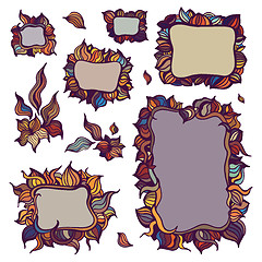 Image showing Set of ornamental frames.