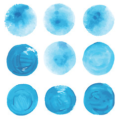 Image showing Watercolor circles set.