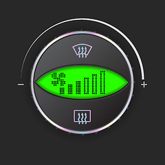 Image showing Air flow control with green display 