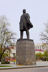 Image showing Monument to V. I. Lenin on a central square. Tyumen, Russia.