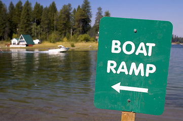 Image showing Boat dock sign