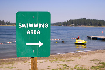 Image showing Swimming sign