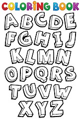 Image showing Coloring book alphabet theme 1