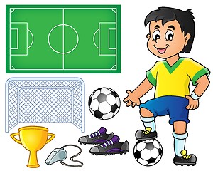 Image showing Collection with soccer theme 1