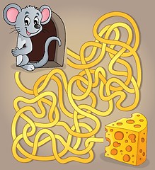 Image showing Maze 1 with mouse and cheese