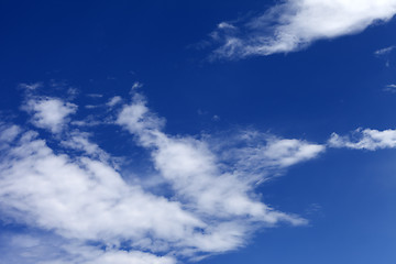 Image showing Blue sky with clouds in summer windy day