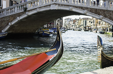 Image showing Ancient gondola in Venice