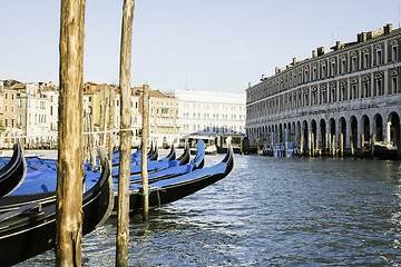 Image showing Ancient gondola in Venice