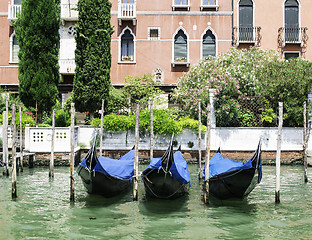 Image showing Ancient gondola in Venice