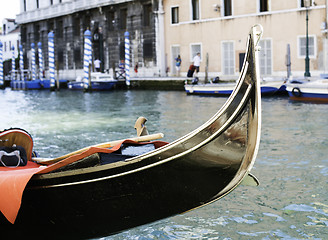 Image showing Ancient gondola in Venice