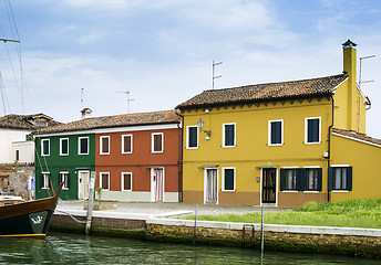 Image showing Multicolored houses in Venice