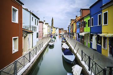 Image showing Multicolored houses in Venice