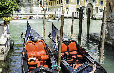 Image showing Ancient gondola in Venice