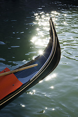 Image showing Ancient gondola in Venice