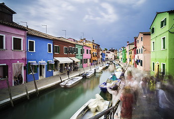 Image showing Multicolored houses in Venice