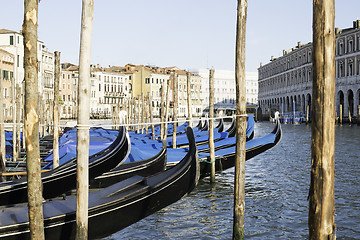 Image showing Ancient gondola in Venice