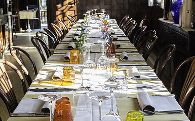 Image showing Table in an Italian restaurant