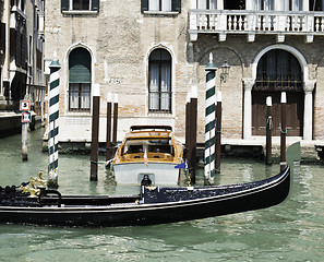 Image showing Ancient gondola in Venice