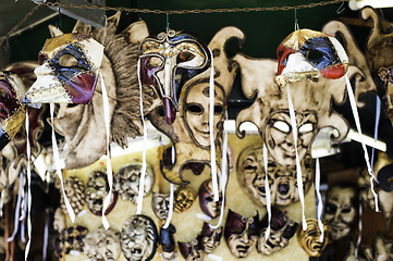 Image showing Venetian carnival masks