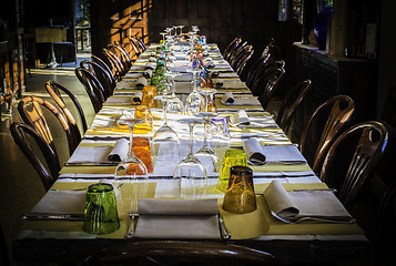 Image showing Table in an Italian restaurant