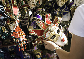 Image showing Venetian carnival masks