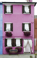 Image showing Bright pink color house in Venice